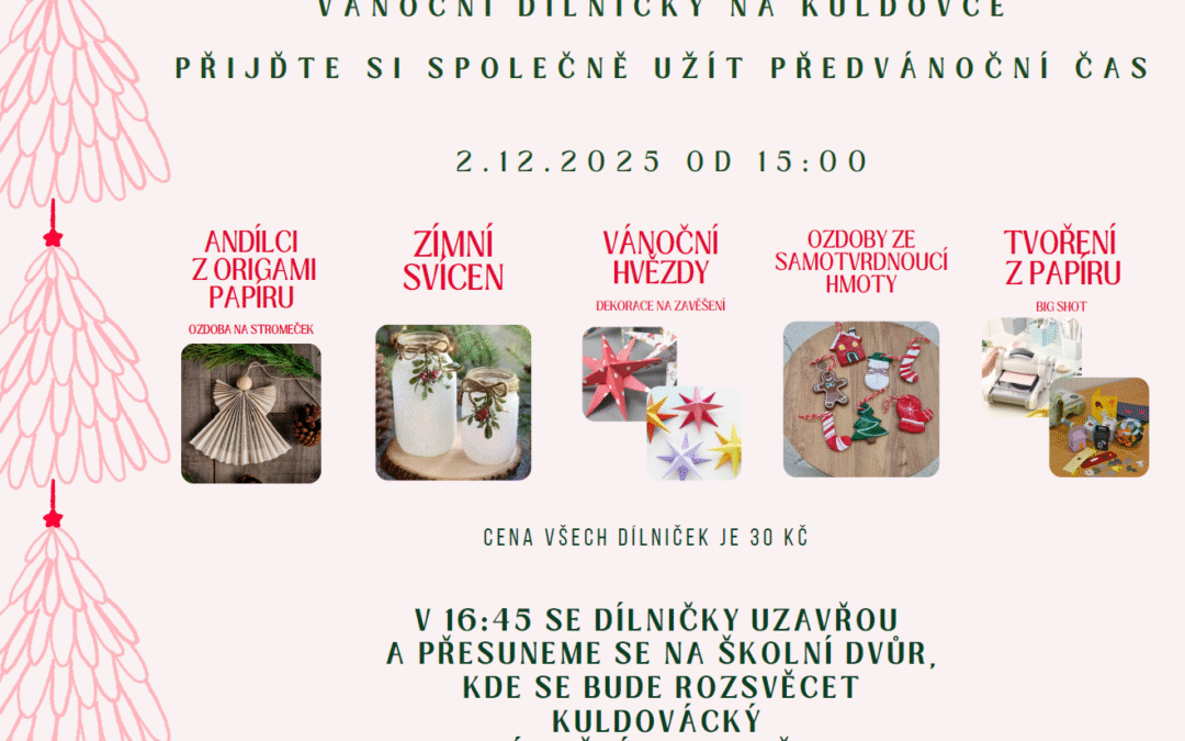 Pozvánka na vánoční dílničky