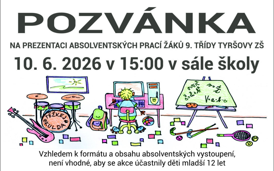 Pozvánka na absolventská vystoupení žáků 9. tříd